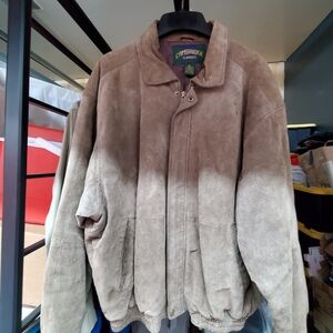 Cambridge Classics Men's Vintage Brown Leather Bomber Jacket 1990's Size M/L